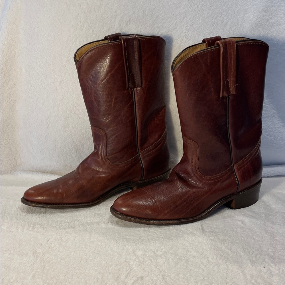 Frye 1970s Vintage Brown Leather Cowboy Boots - Men’s 9.5D - EXCELLENT CONDITION